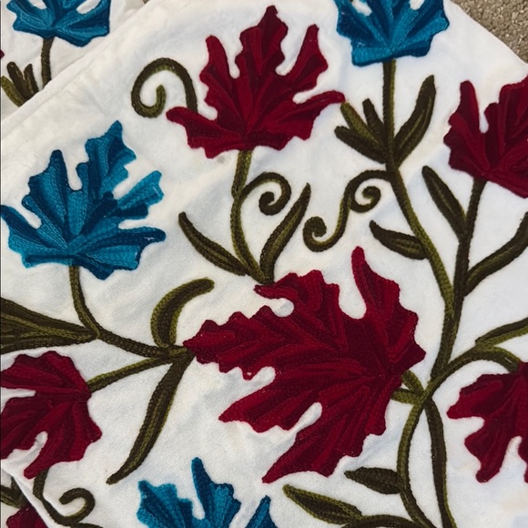 Embroidered Floral Cushion Covers - Picture 2 of 3